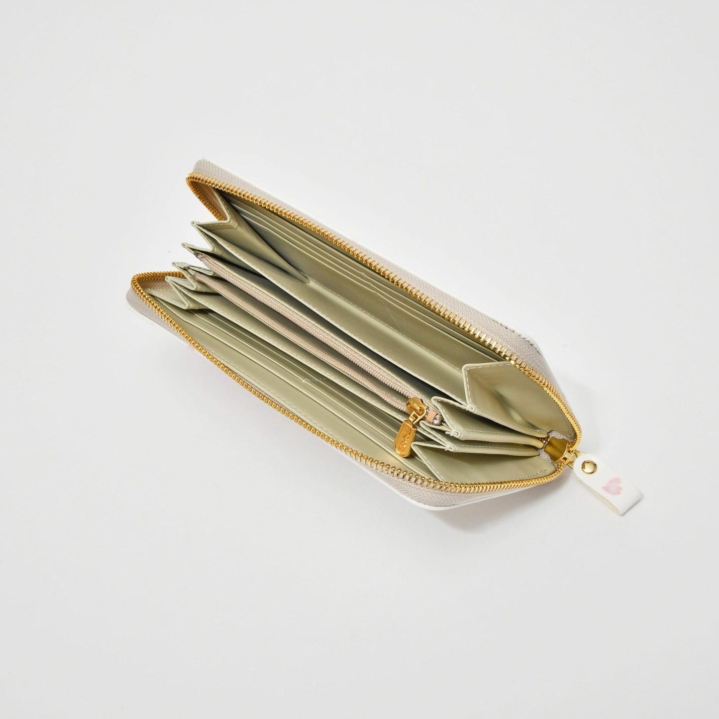 Asakusa Bunko U-shaped Zipper Long Wallet (Yaezakura pattern)