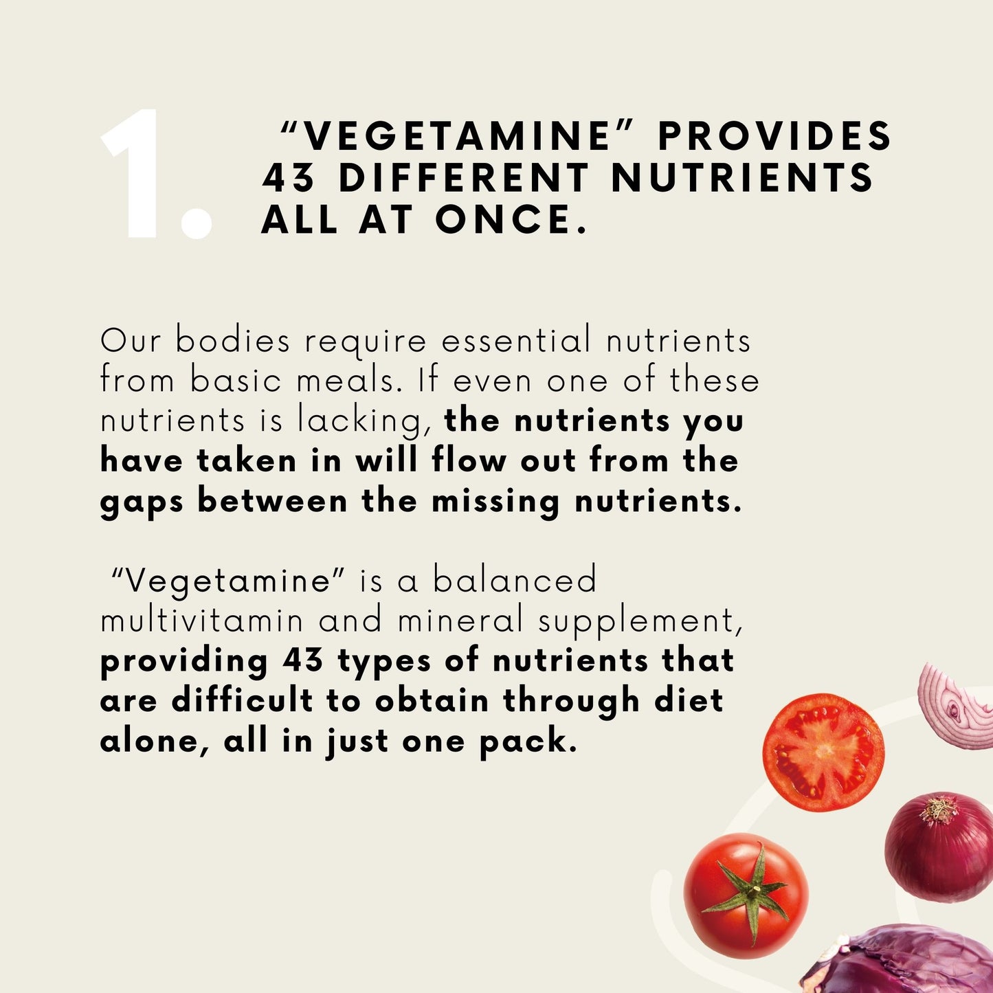 Vegetamin (Vitamin and Mineral Supplement for 30 days)