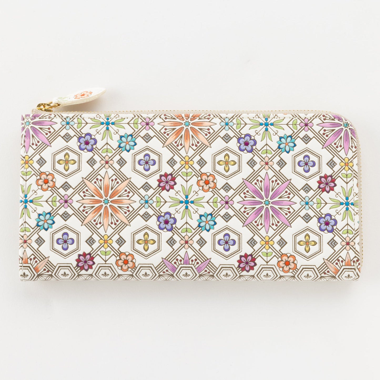 L-shaped Zipper Long Wallet Hanabishi