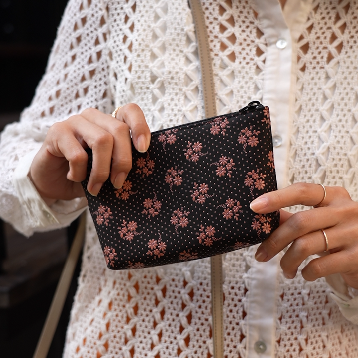 【Indenya】Inden Pouch - Flower (Made in Japan, Yamanashi)