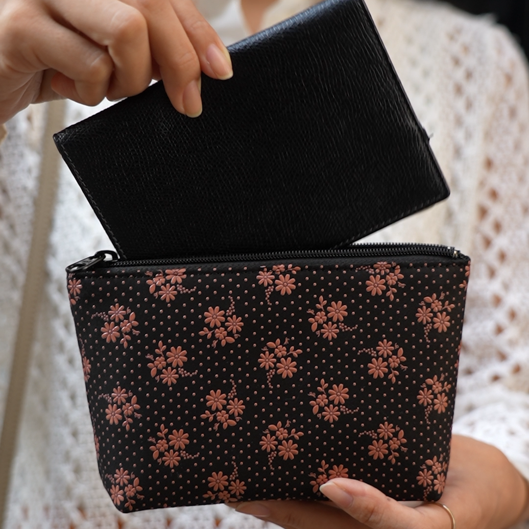 【Indenya】Inden Pouch - Flower (Made in Japan, Yamanashi)