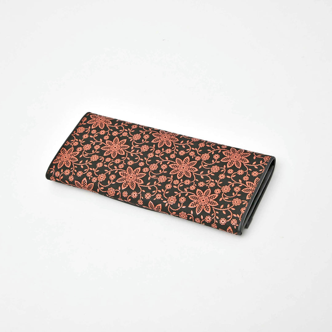 【Indenya】Inden Long Wallet with Cover - Flower (Made in Japan, Yamanashi)