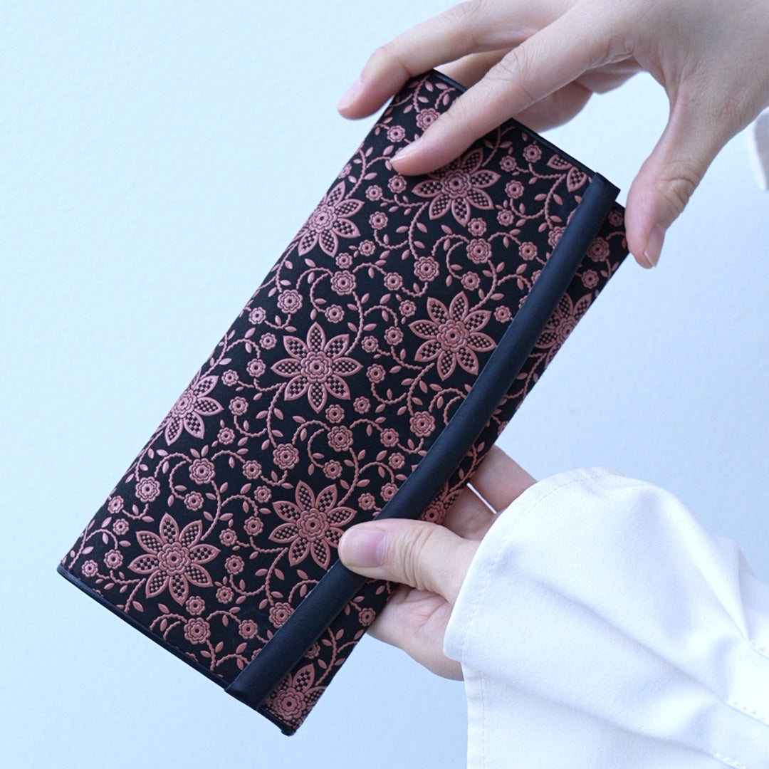 Inden long wallet with cover Flower