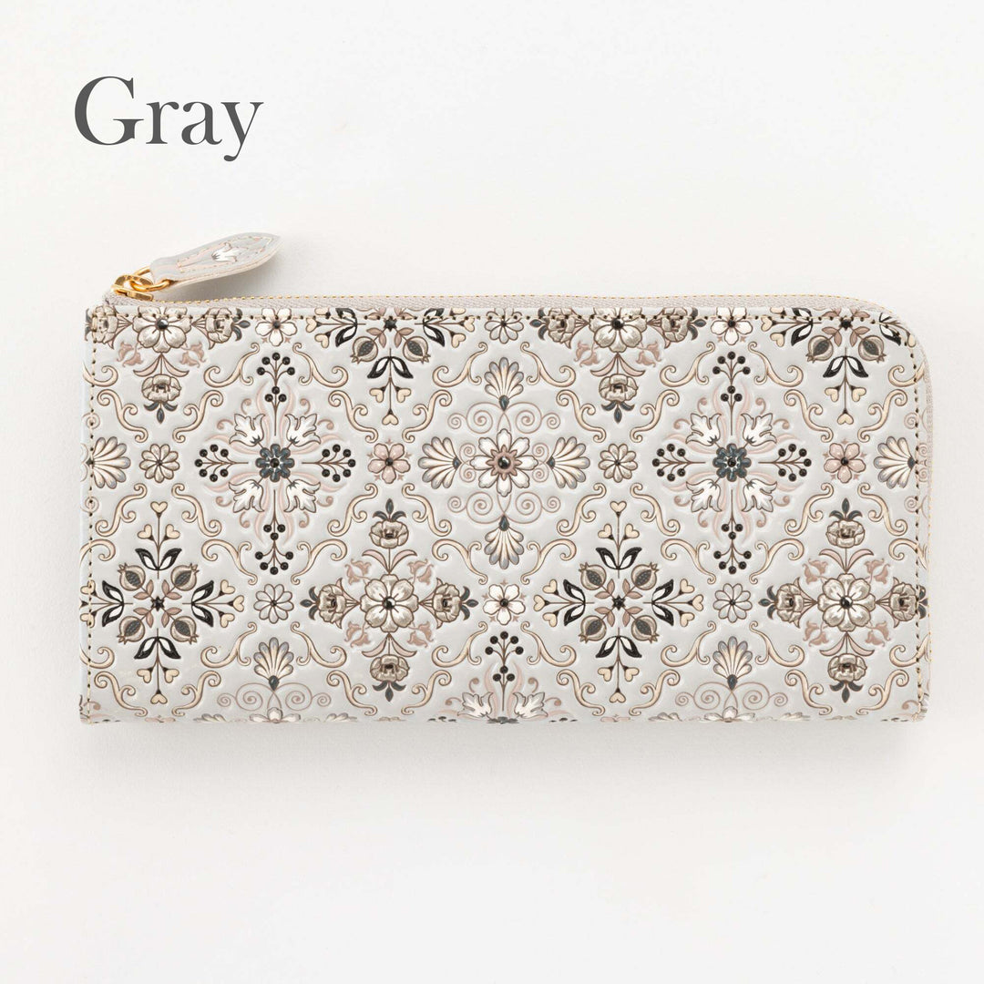 L-shaped Zipper Long Wallet Silkroad