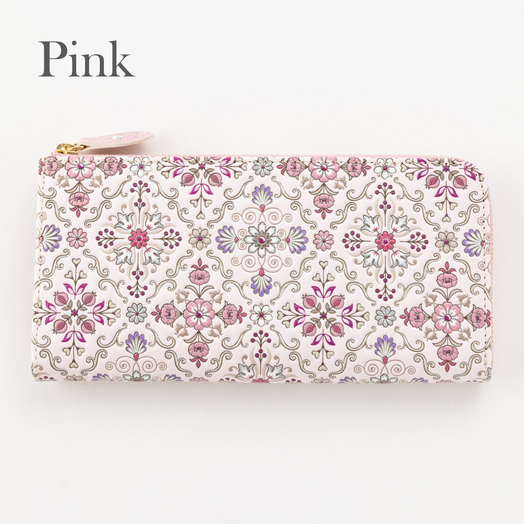 L-shaped Zipper Long Wallet Silkroad