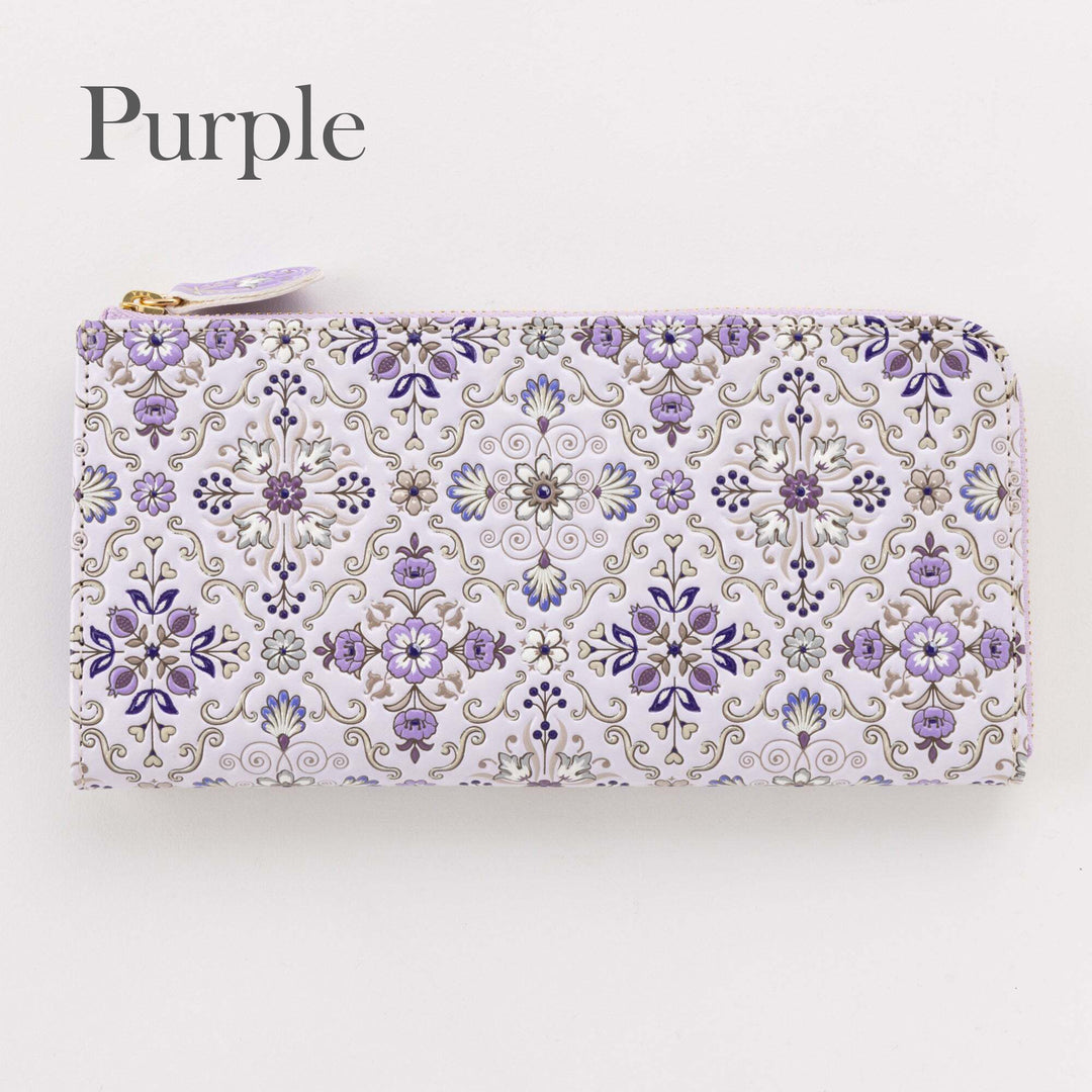 L-shaped Zipper Long Wallet Silkroad