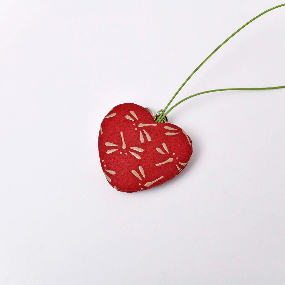 【Indenya】Inden Heart Charm Strap (Made in Japan, Yamanashi)