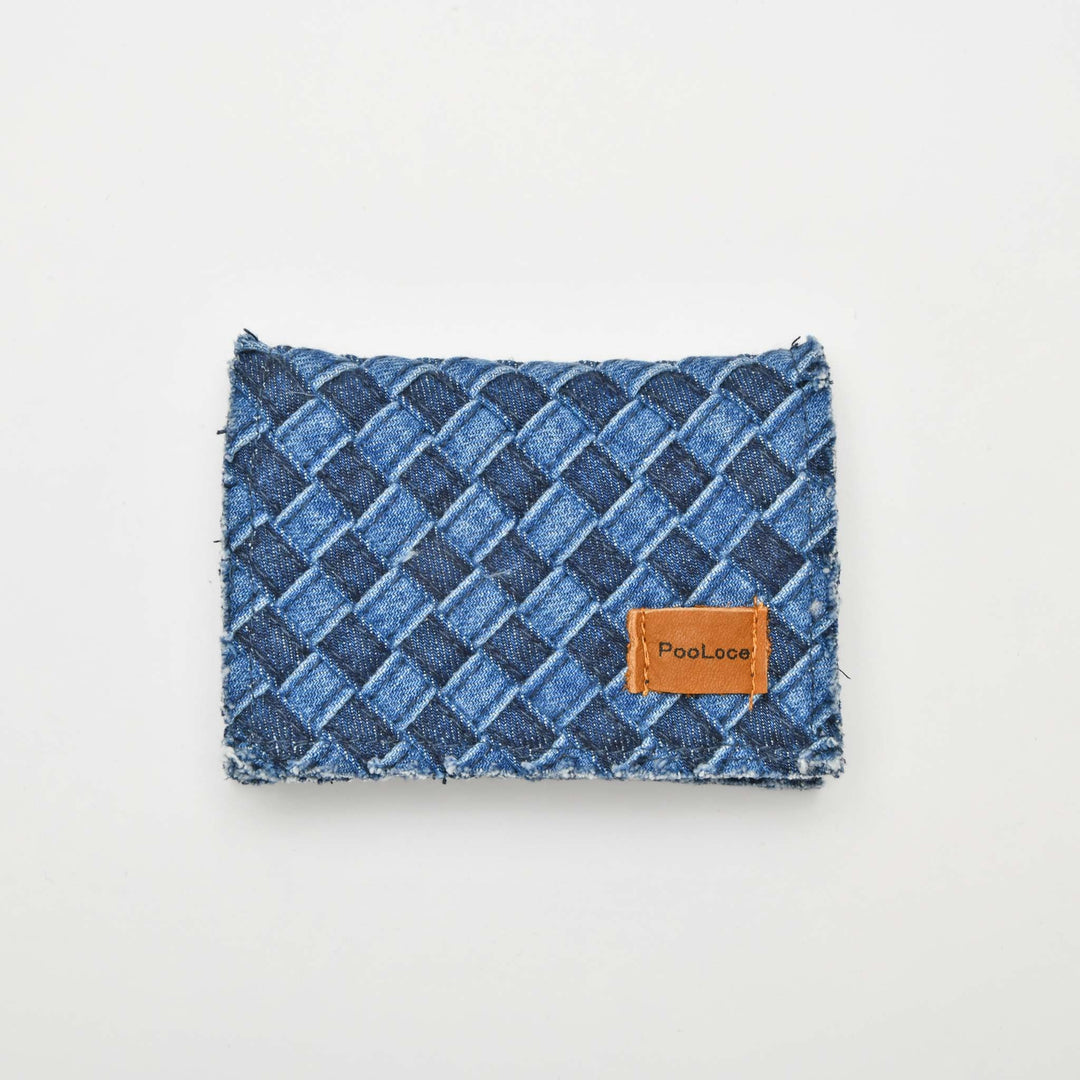 【POOLOCE】Denim Card Case (Made in Japan, Hiroshima)