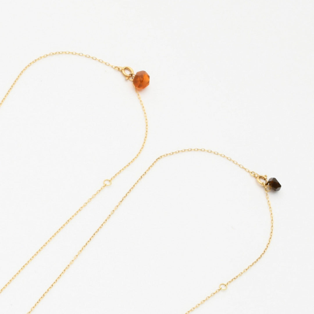 【Amberlogue】Amber Square Necklace (Made in Japan, Iwate)