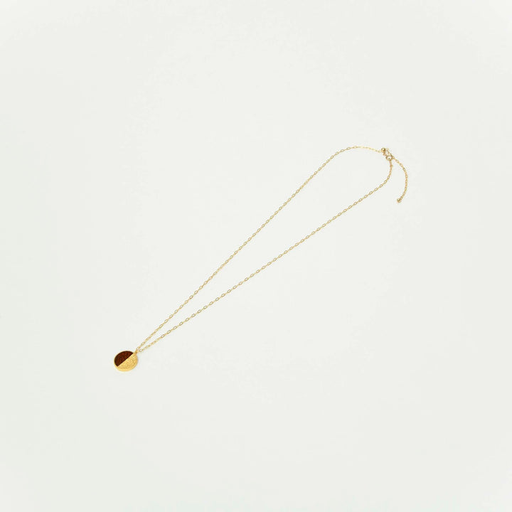 【KABA - SUCOSi】Tsugaru-nuri Basic Gold Necklace - Circle (Made in Japan, Aomori)