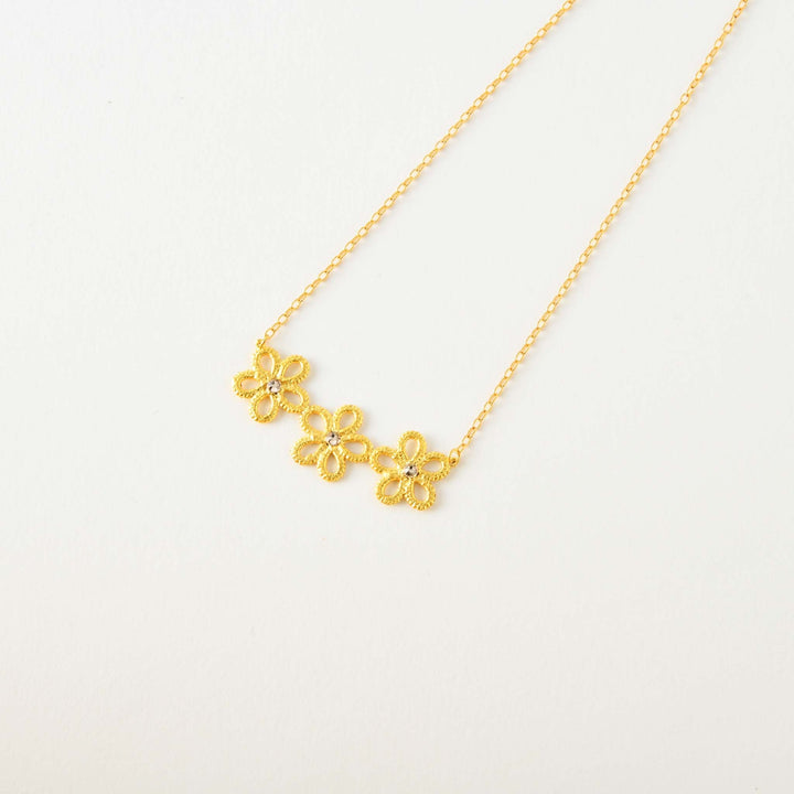 【Gold-Knot】Gold Leaf Necklace - Trio (Made in Japan, Ishikawa)