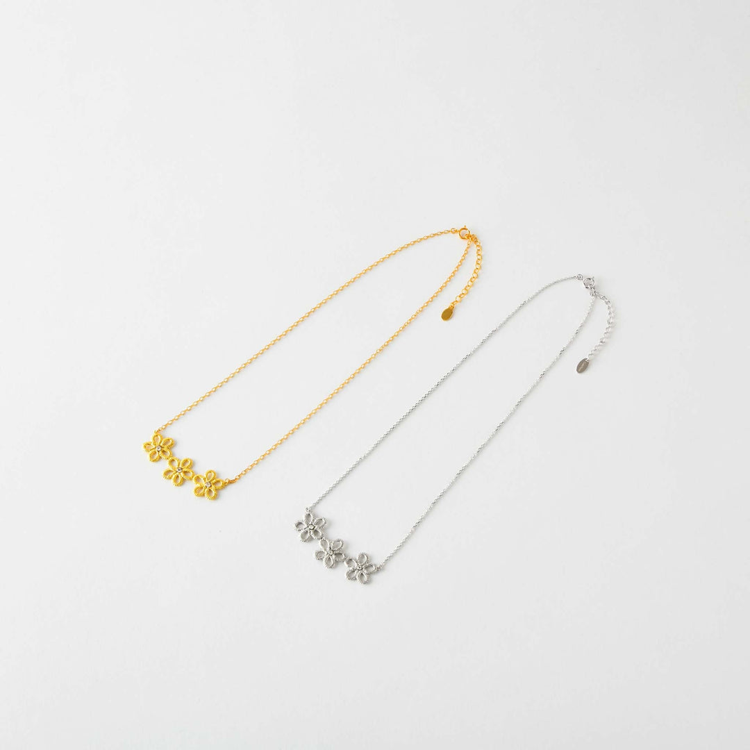 【Gold-Knot】Gold Leaf Necklace - Trio (Made in Japan, Ishikawa)