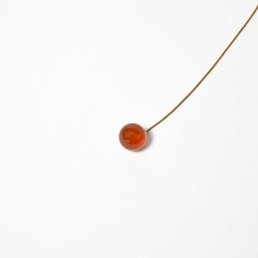 【Amberlogue】Amber Ball-shaped Earrings (Made in Japan, Iwate)