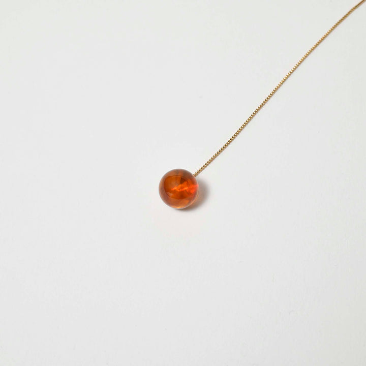 【Amberlogue】Amber Ball-shaped Earrings (Made in Japan, Iwate)