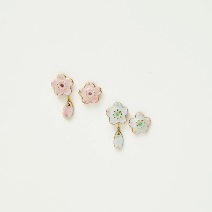 ARITAYAKI 2-way Sakura Earrings (Made in Japan)