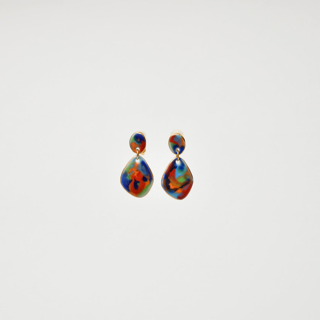 ARITAYAKI Enamel plate Ear Jewelry (Made in Japan)