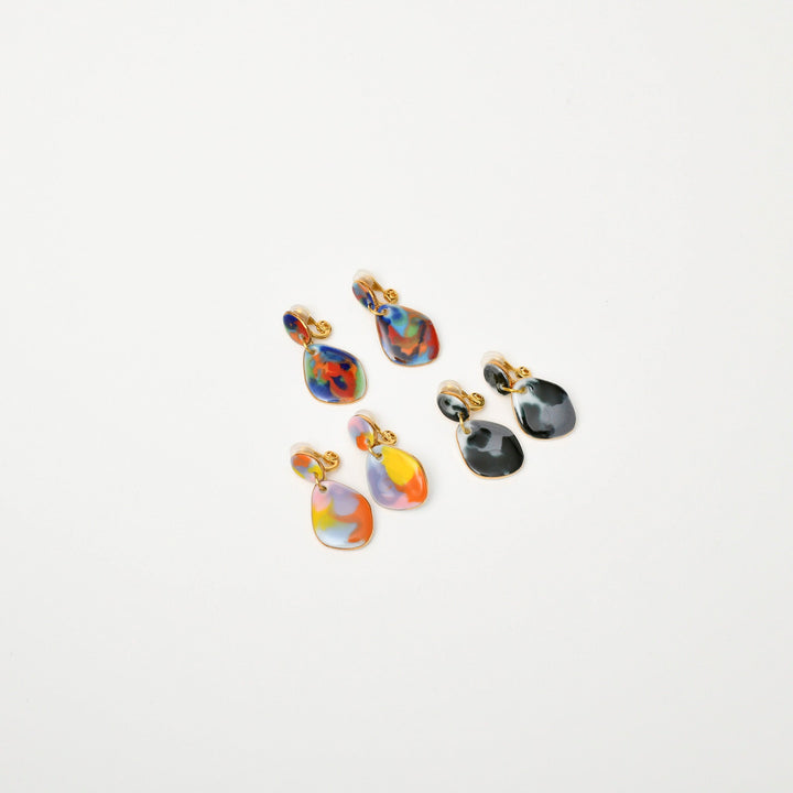 ARITAYAKI Enamel plate Ear Jewelry (Made in Japan)