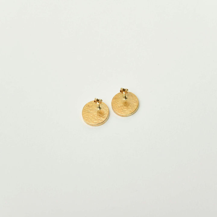 【KABA - SUCOSi】Tsugaru-nuri Basic Gold Earrings - Circle (Made in Japan, Aomori)