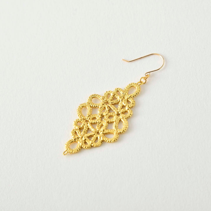 【Gold-Knot】Gold Leaf Earrings - Flageolet S (Made in Japan, Ishikawa)