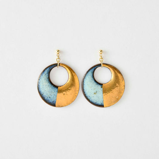 【Northern Blue】Yukinitsuki Earrings - Snow Moon L3 (Made in Japan, Akita)