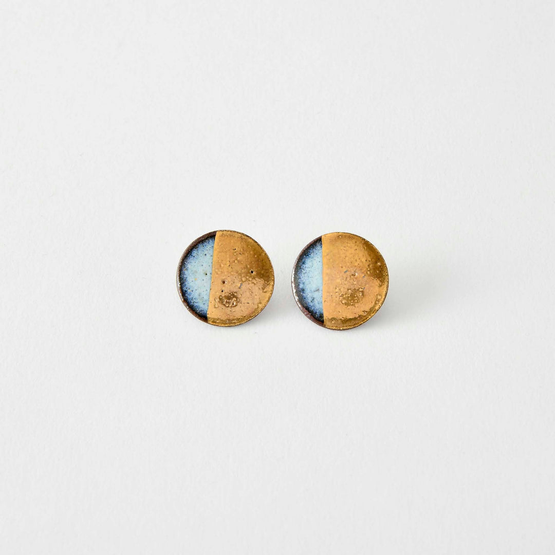 【Northern Blue】Yukinitsuki Earrings - Snow Moon M1 (Made in Japan, Akita)