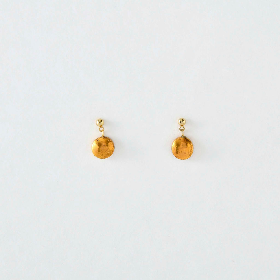 【Northern Blue】Shiraiwa Ware Tsukiakari Earrings - Moon Light S25 (Made in Japan, Akita)