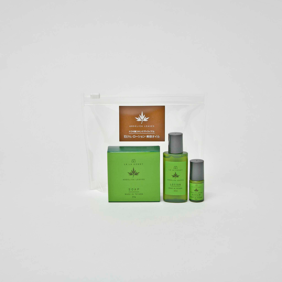 【LALA HONEY】Touki Leaf Skincare Trial set (Made in Japan, Toyama)