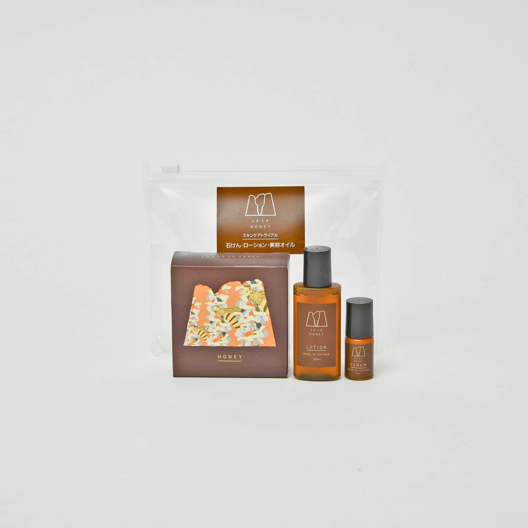 【LALA HONEY】Brown Skincare Trial Set (Made in Japan, Toyama)