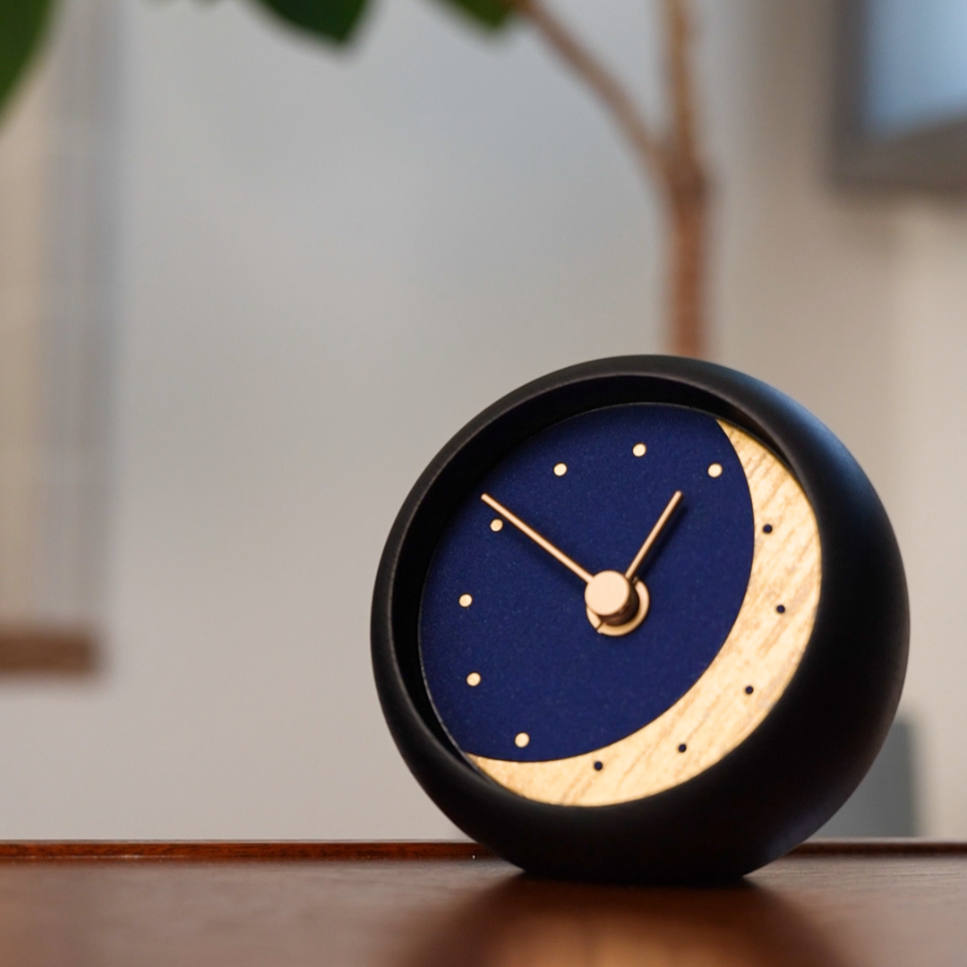 Hanamokkoはなもっこ Iwa-enogu Table Clock (Made in Japan, Ishikawa)