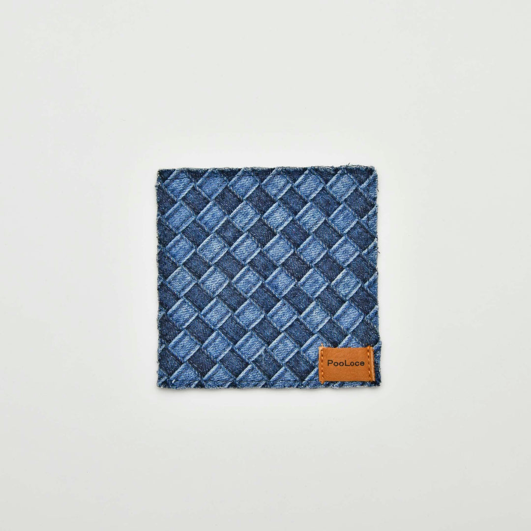 【POOLOCE】Denim Square Coaster (Made in Japan, Hiroshima)