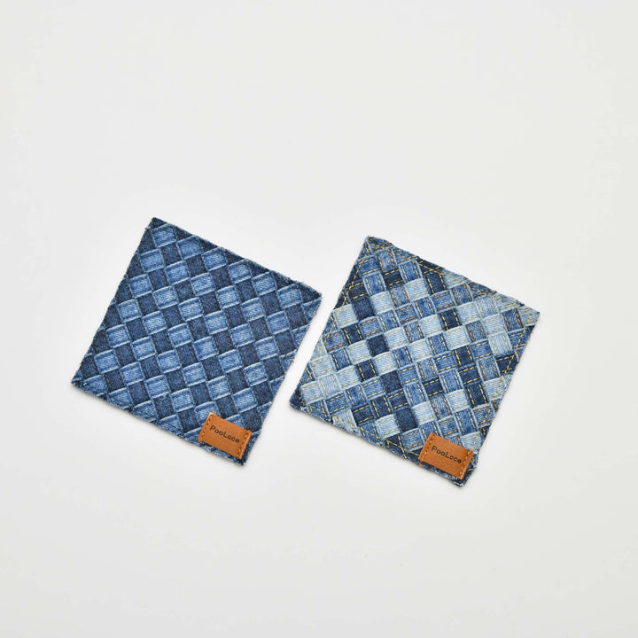 【POOLOCE】Denim Square Coaster (Made in Japan, Hiroshima)