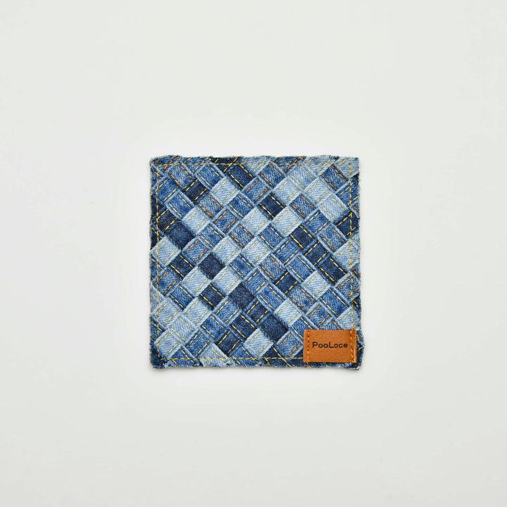 【POOLOCE】Denim Square Coaster (Made in Japan, Hiroshima)