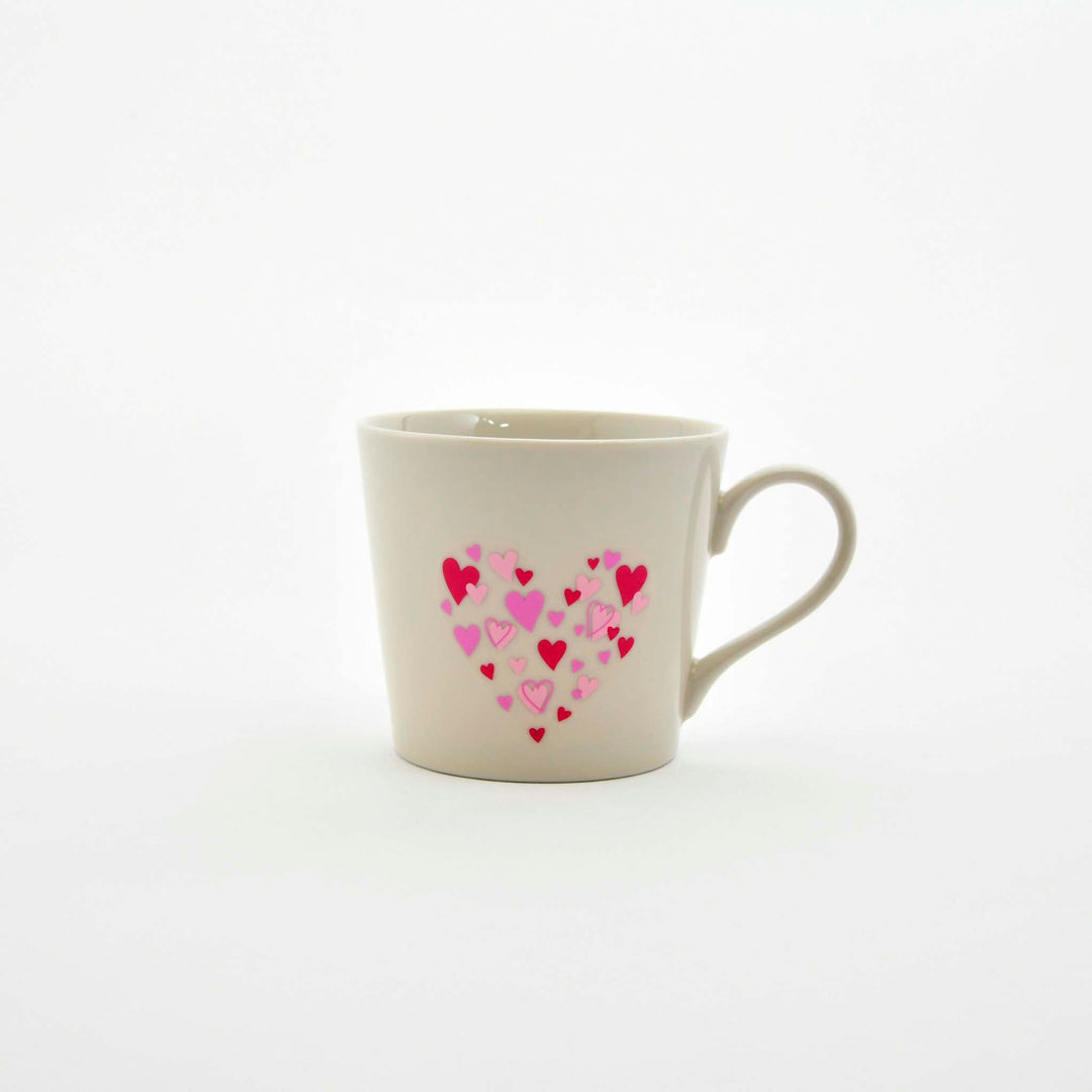 【MARUMO TAKAGI】Heat-sensitive Color & Design Change Mug Full of Heart NB Mug (Made in Japan, Gifu)