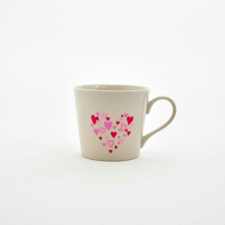 【MARUMO TAKAGI】Heat-sensitive Color & Design Change Mug Full of Heart NB Mug (Made in Japan, Gifu)