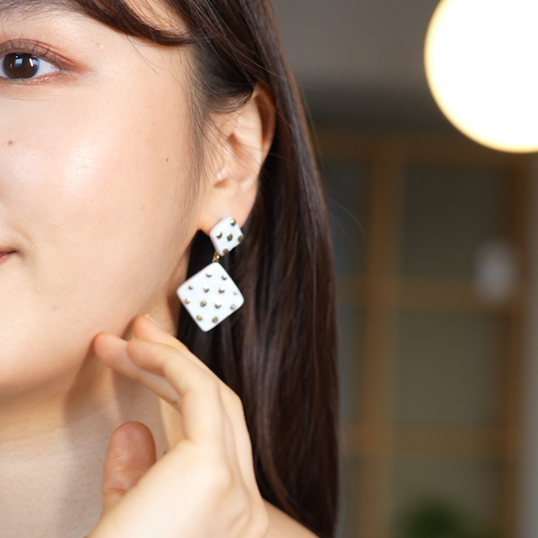 ARITAYAKI Dot Tiles Earrings/Ear Jewelry (Made in Japan)