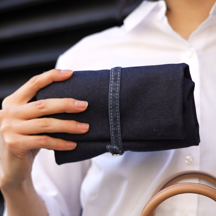 【POOLOCE】Denim Reusable Shopping Bag (Made in Japan, Hiroshima)