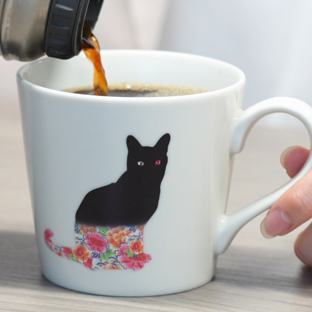 【MARUMO TAKAGI】Heat-sensitive Color & Design Change Cat Mug (Made in Japan, Gifu)