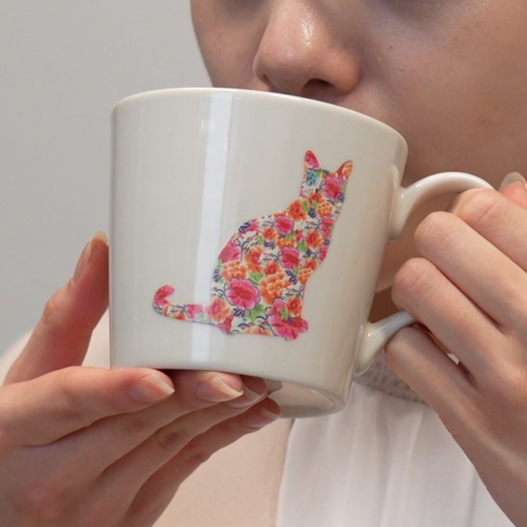 【MARUMO TAKAGI】Heat-sensitive Color & Design Change Cat Mug (Made in Japan, Gifu)