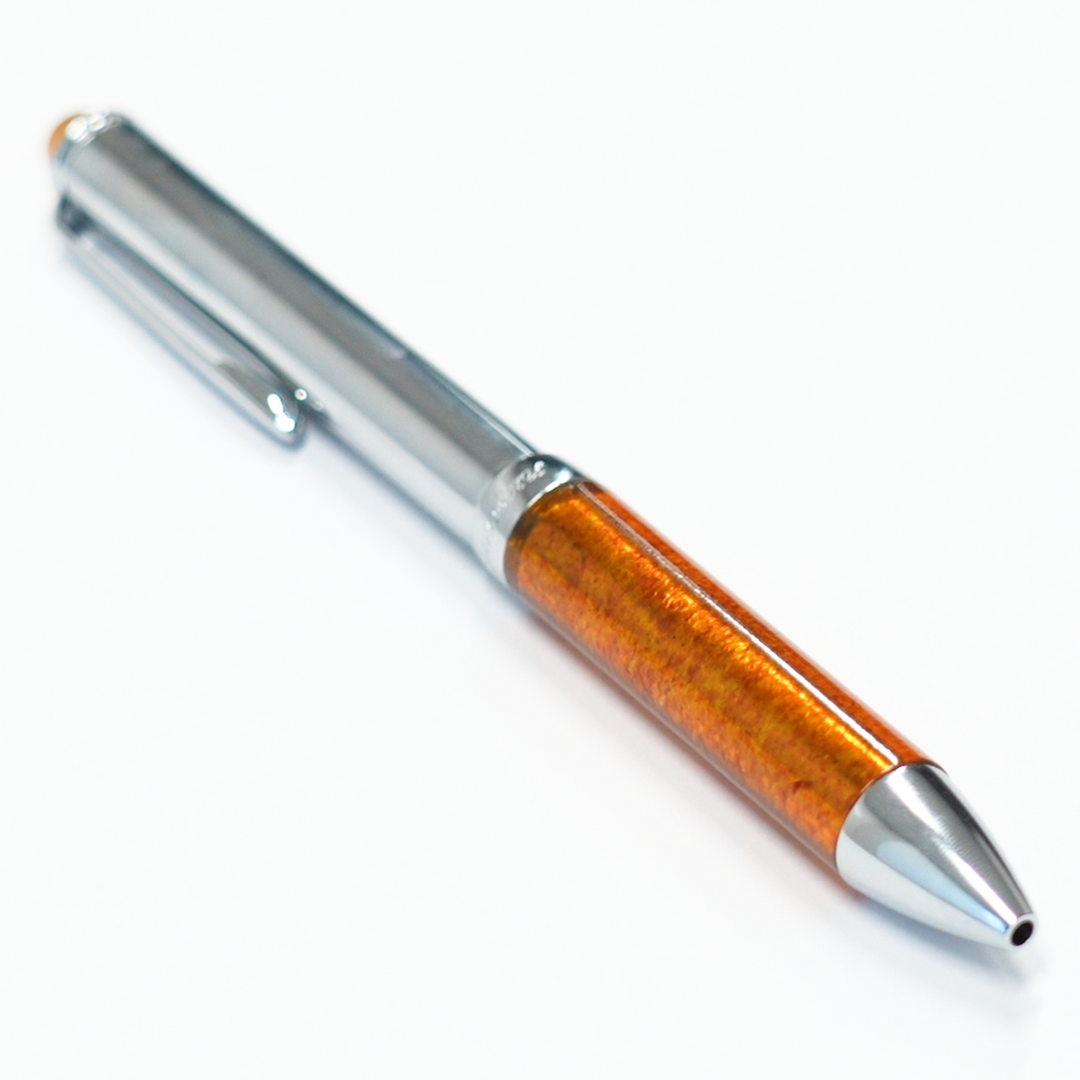 【Amberlogue】Ballpoint Pen with Kuji Amber (Made in Japan, Iwate)