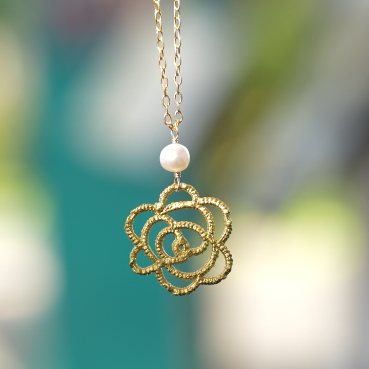 【Gold-Knot】Gold Leaf Necklace - Edel (Made in Japan, Ishikawa)