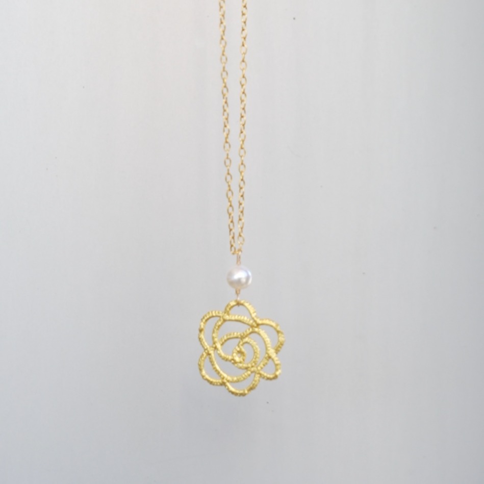 【Gold-Knot】Gold Leaf Necklace - Edel (Made in Japan, Ishikawa)