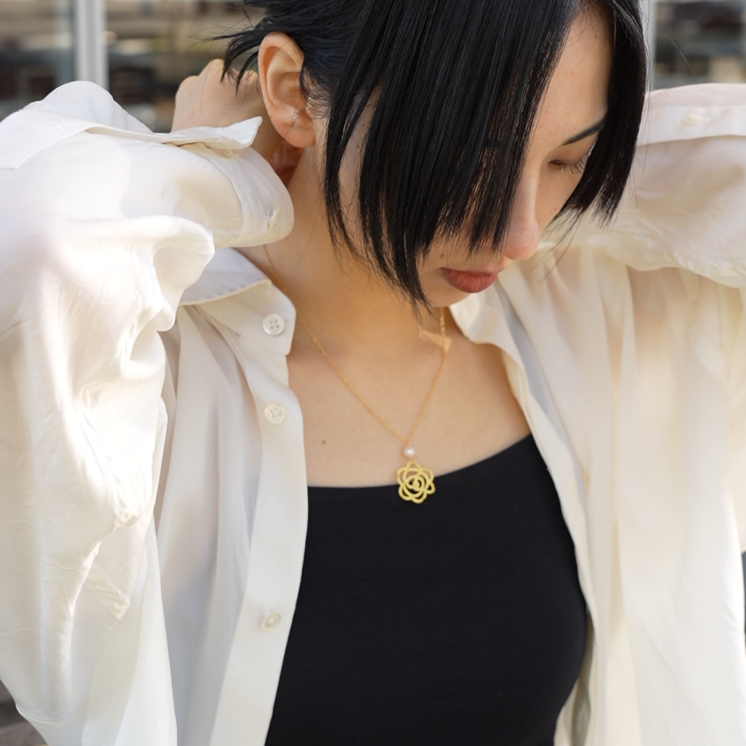 【Gold-Knot】Gold Leaf Necklace - Edel (Made in Japan, Ishikawa)