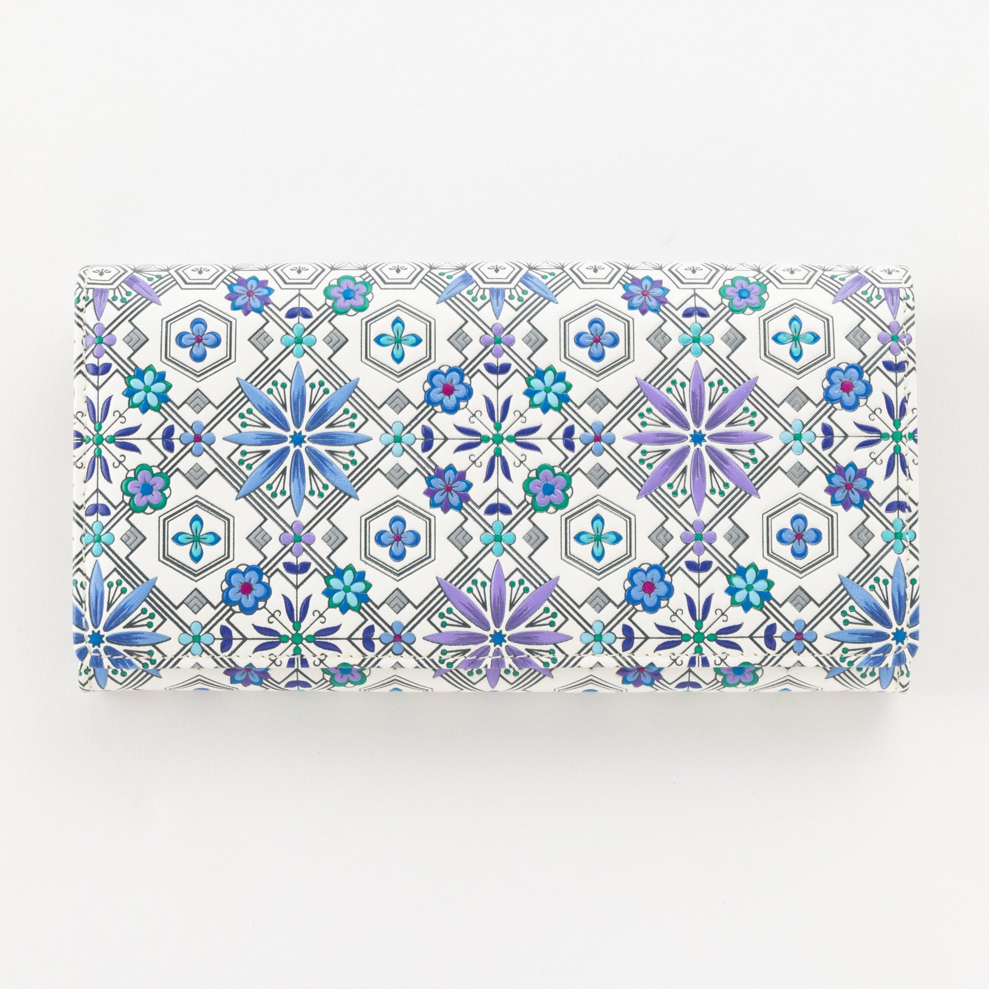 Asakusa Bunko Long Wallet with Cover (Hanabishi pattern)