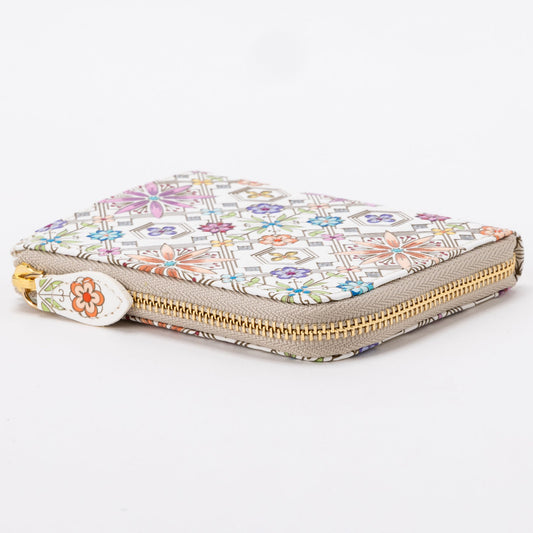 L-shaped Zipper Mini Wallet Hanabishi