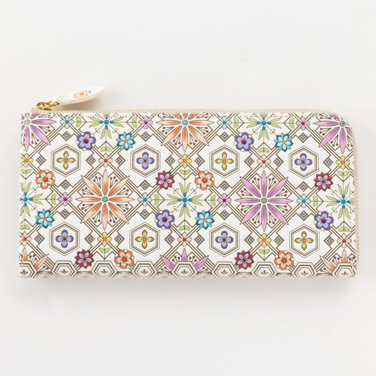 L-shaped Zipper Long Wallet Hanabishi