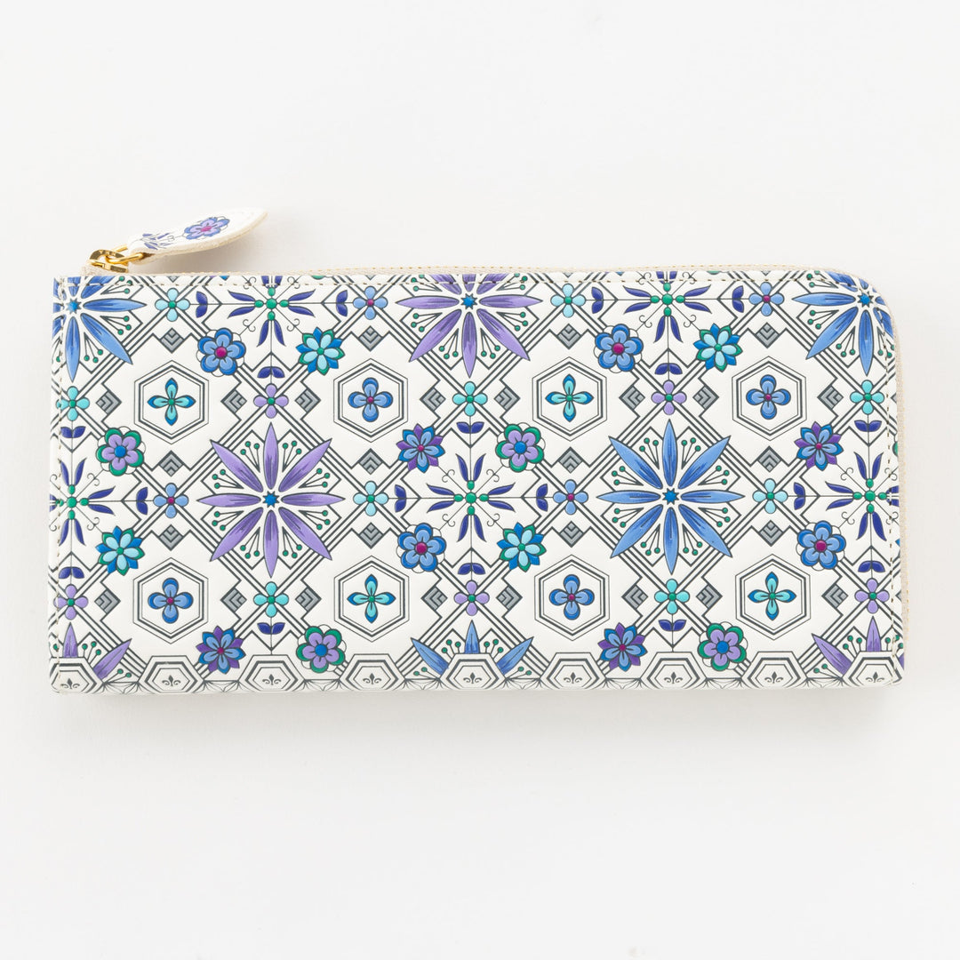 L-shaped Zipper Long Wallet Hanabishi