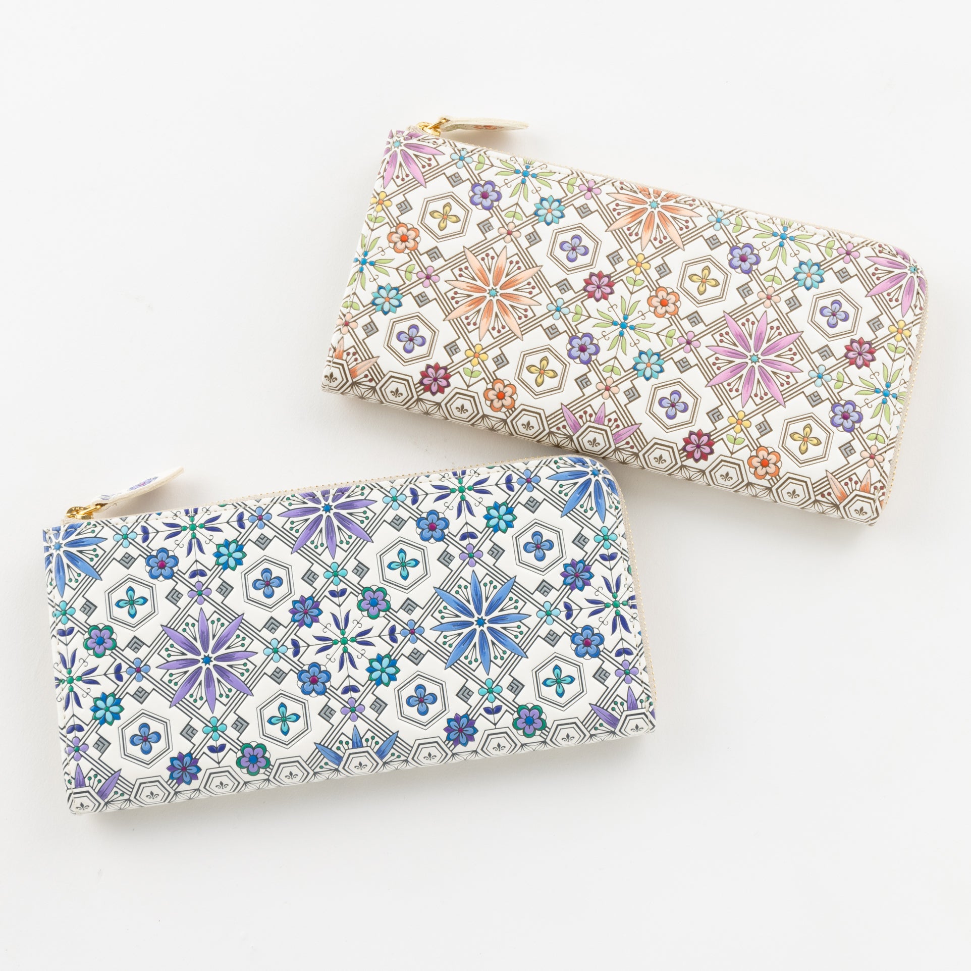 L-shaped Zipper Long Wallet Hanabishi
