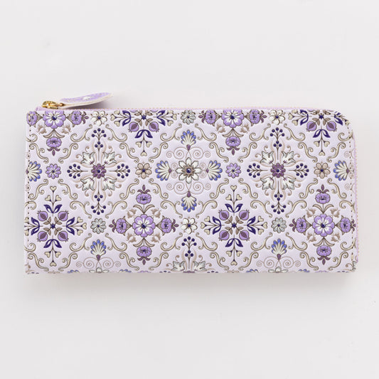 L-shaped Zipper Long Wallet Silkroad