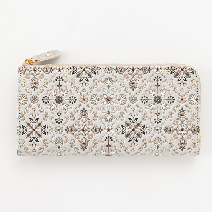 L-shaped Zipper Long Wallet Silkroad